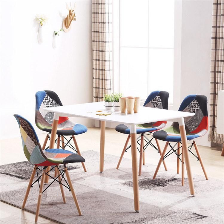 Sillas Terciopelo Patas Madera Sedia Nordic Dining and kitchen Chairs Comfort Living Room Chair Modern Upholstered Fabric Chair for Living Room Dining