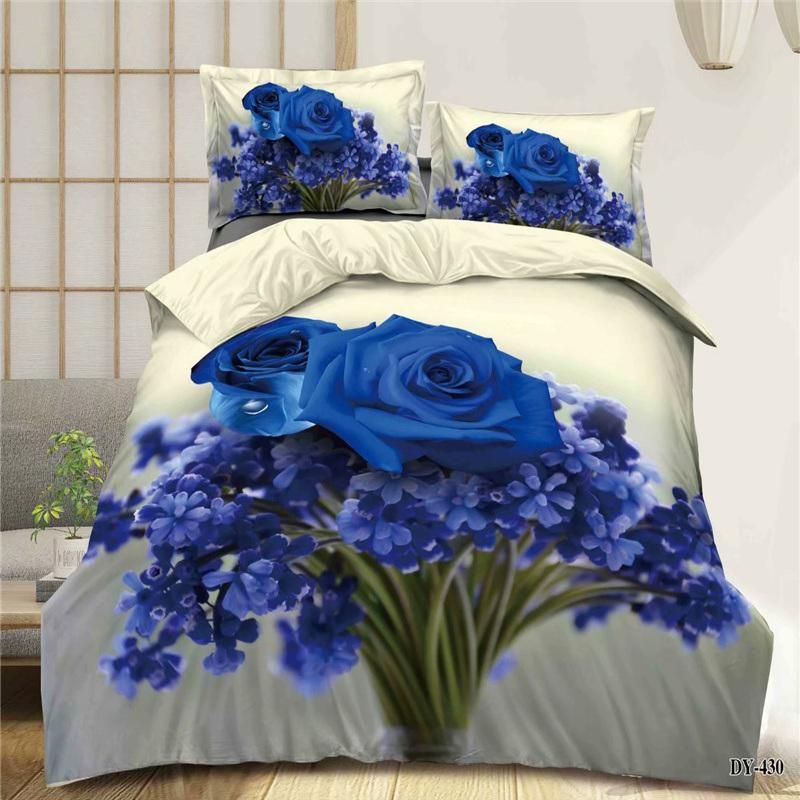 Home Textile Custom Cheap 100% Polyester Microfiber Printed Fabric Bed Comforter Set, Bed Sheet Set