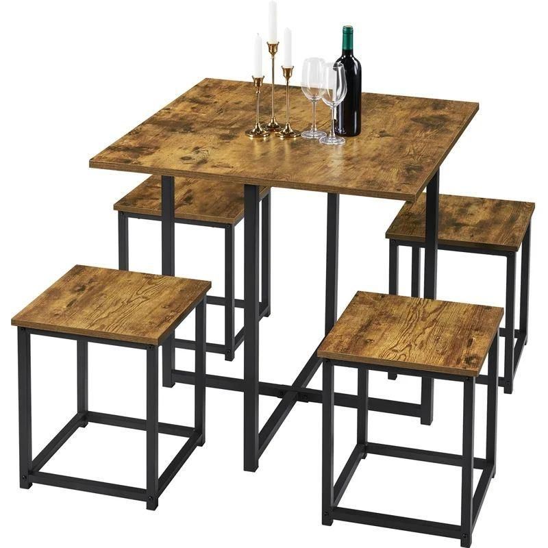 Best Selling Dining Room Furniture MDF Solid Wood Wooden Carved Dining Table Set