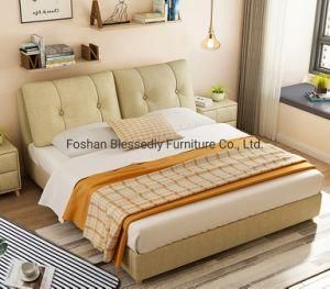 Modern Solid Wood Furniture Fabric Cover Bed King Bed