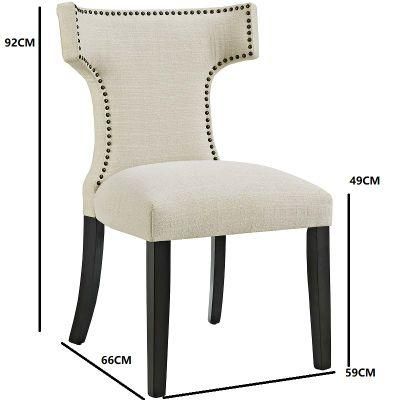 Ox Horn Upholstery Dining Chair with Nails Leather Chair Side Chair