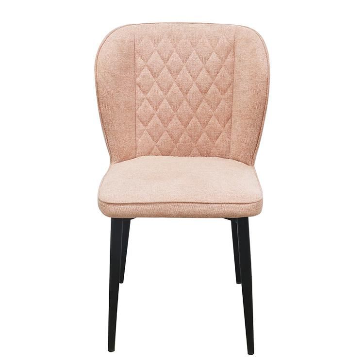 Wholesale Home Furniture Coffee Hotel Luxury Soft Back Velvet Fabric Dining Chair with Metal Legs