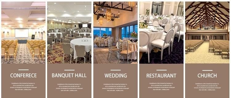 Hotel Event Stackable Gold Rental Dining Metal Banquet Chairs Modern Furniture