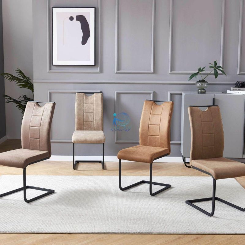 China Factory Whosale Home Furniture Dining Room Chair Metal Chair with Fabric