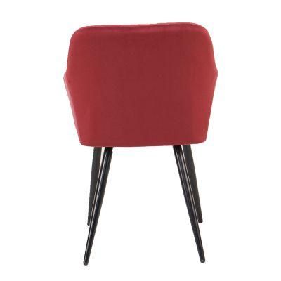 Wholesale Restaurant Hotel Armchair Velvet Fabric Upholstered Modern Dining Chairs