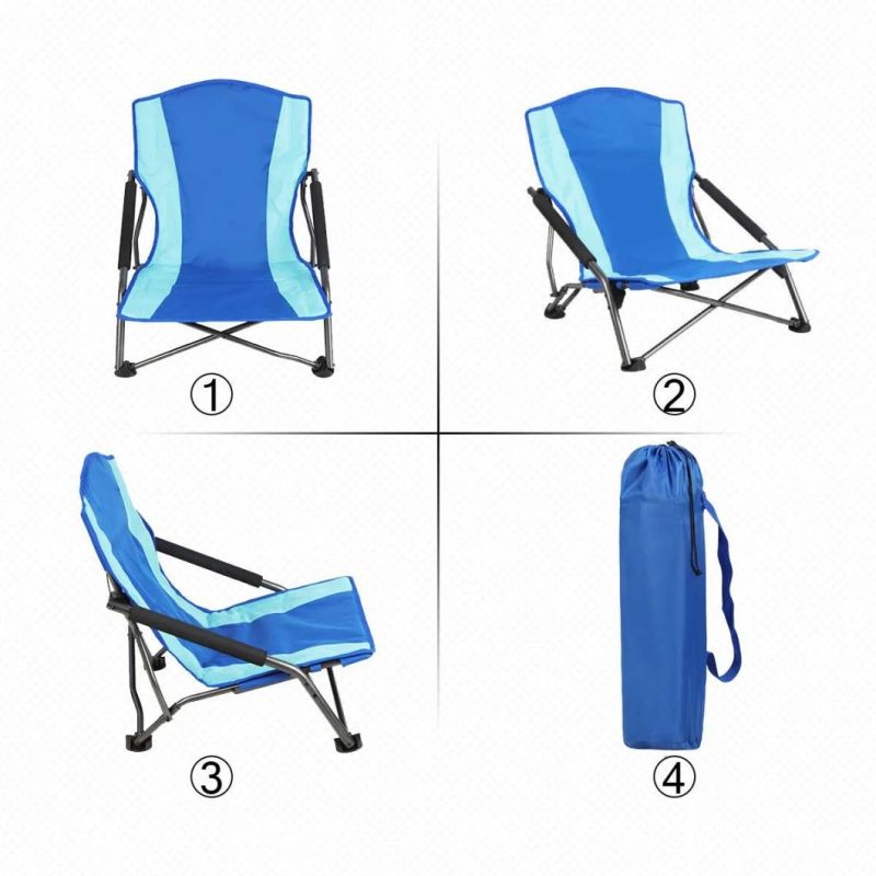 Portal Low Beach Camp Chair Folding Compact Picnic Concert Festival Chair with Carry Bag