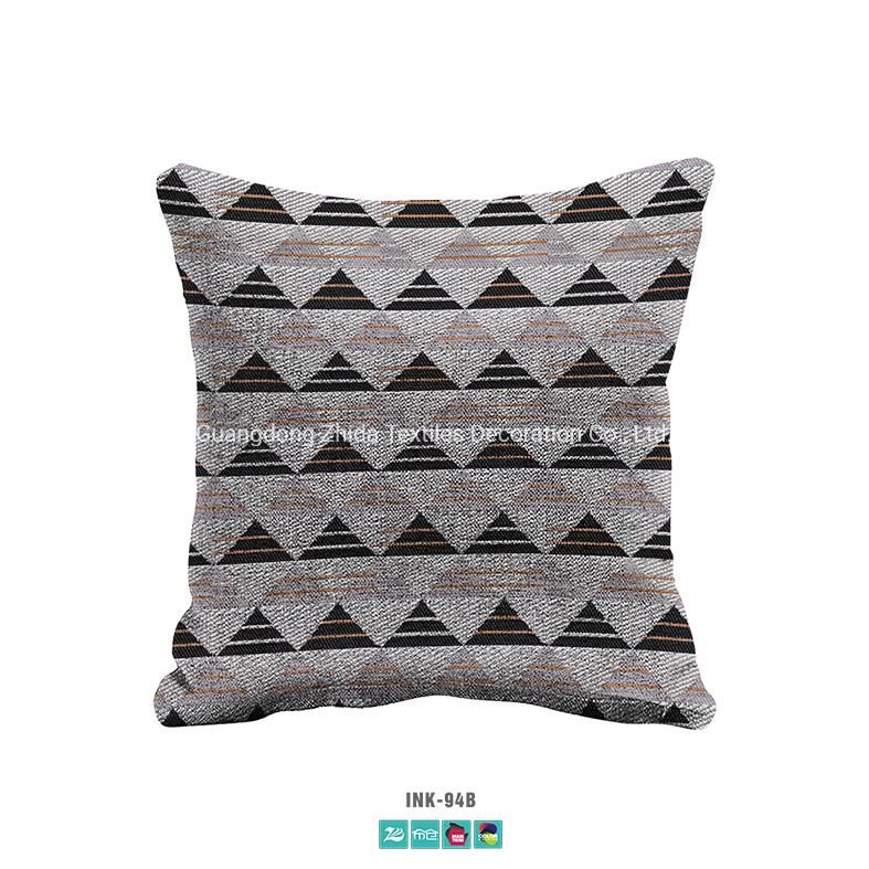 Triangle Color Blended Sofa Upholstery Decorative Jacquard Pillow