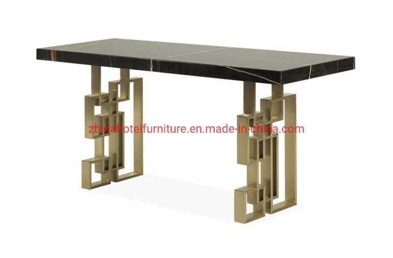 Elegant Stainless Steel Bird Nest Marble Top Coffee Table Center Table