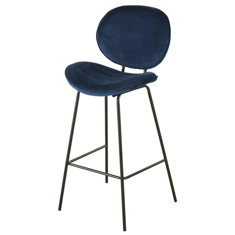 2021 High Restaurant Kitchen Design Modern High Velvet Bar Stool Chairs