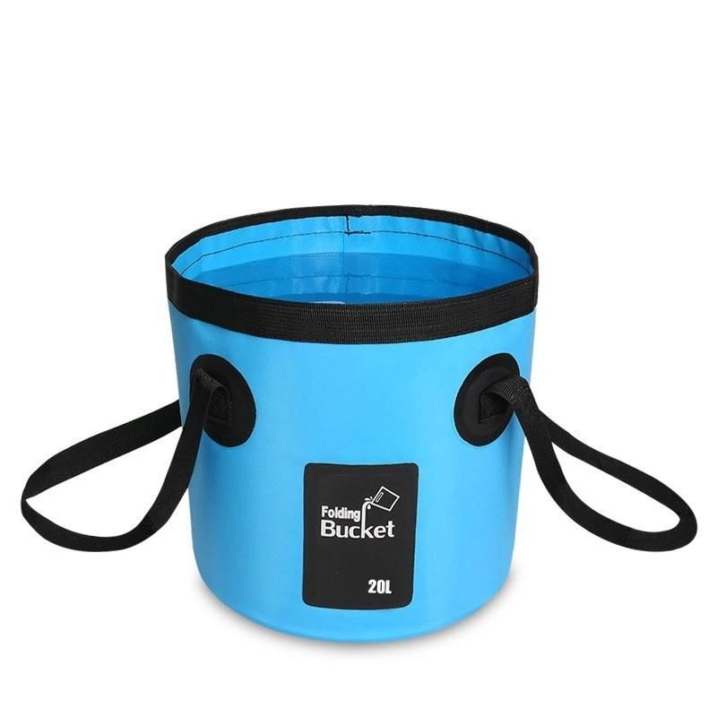 12L 20L Portable Bucket Outdoor Travel Water Storage Bag Waterproof Water Bag Fishing Portable Foldable Bucket Car Supplies