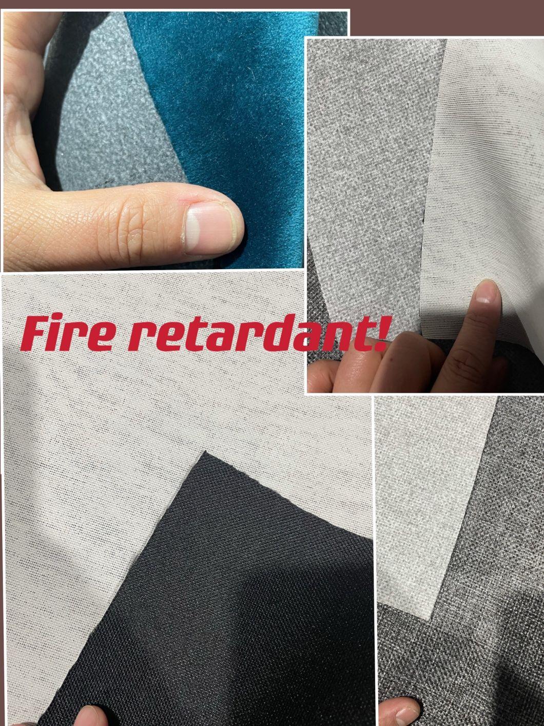 China Home Textile Polyester Spot Fake Linen Velboa Fabric Water Repellent Functional Furniture Material Upholstery Cloth Decorative Fabric (JX011.)