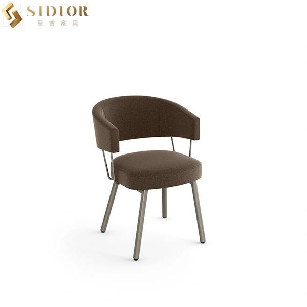 Length Ultra Modern Dining Chairs with Metal Legs for Restaurant