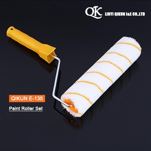 E-132 Hardware Decorate Paint Hardware Hand Tools Acrylic Polyester Mixed Yellow Double Strips Fabric Paint Roller Brush