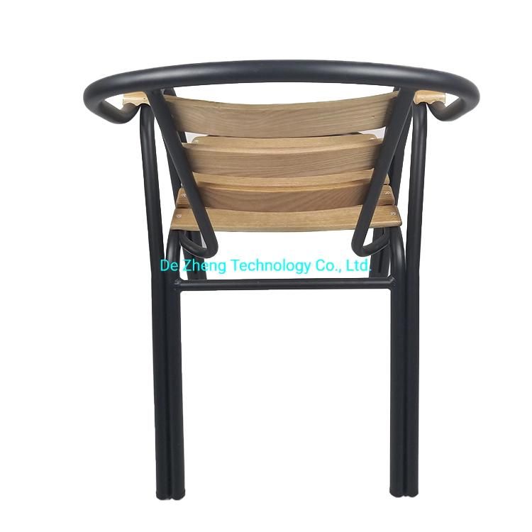 Modern Outdoor Furniture Bar Restaurant Ash Wood Lounger Seat Garden Chair