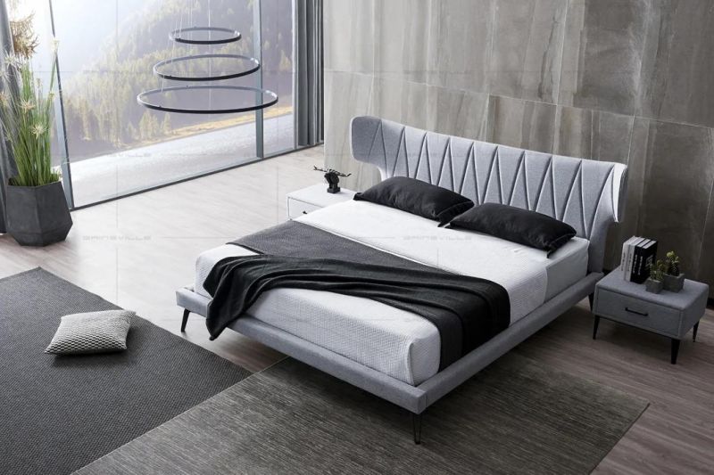 Modern Bedroom Furniture Stlylish Italian Bed Wall Bed King Bed for Hotel Gc1801