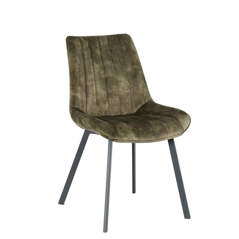 Hot Sales Wholesale Modern Designer Upholstered Fabric Luxury Dining Room Chairs with Metal Leg