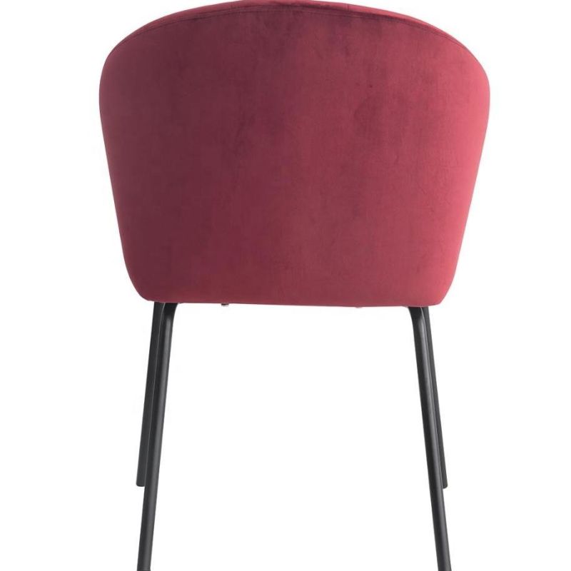 Modern Flower Velvet Dining Chair with Gold Metal Legs Cute Chair for Living Room