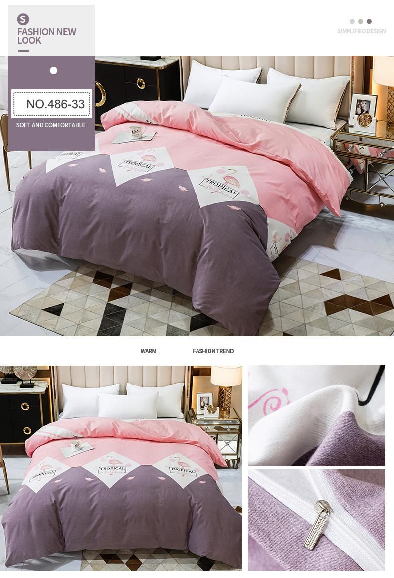 Luxurious Modern Design Bedding Set Cotton Fabric Comfortable for Double Bed Bedsheet