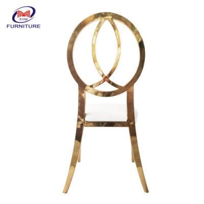 Commercial Furniture Banquet Dining Golden Stainless Steel Hotel Chair