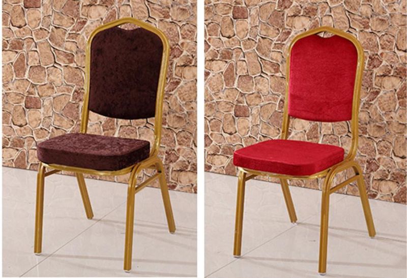 Modern Customzied Hall Stackable Metal Fabric Banquet Chairs for Weeding