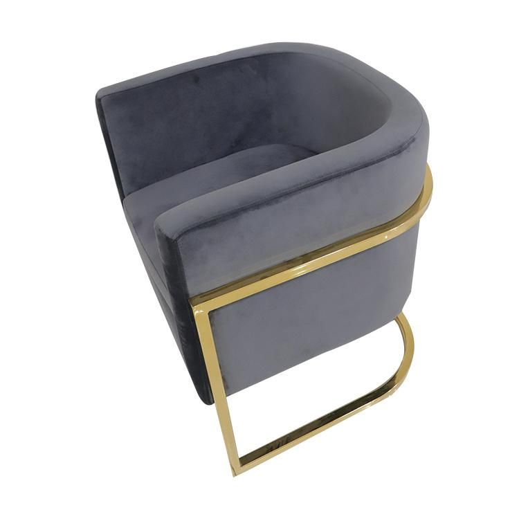 Free Sample Wholesale Design Room Furniture Nordic Velvet Modern Luxury Dining Chairs with Metal Legs