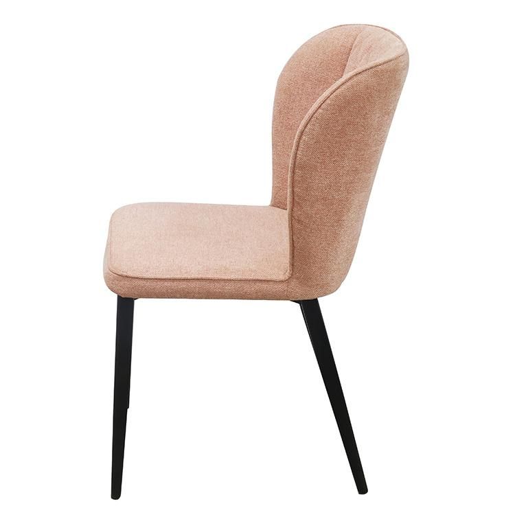 Wholesale Home Furniture Coffee Hotel Luxury Soft Back Velvet Fabric Dining Chair with Metal Legs