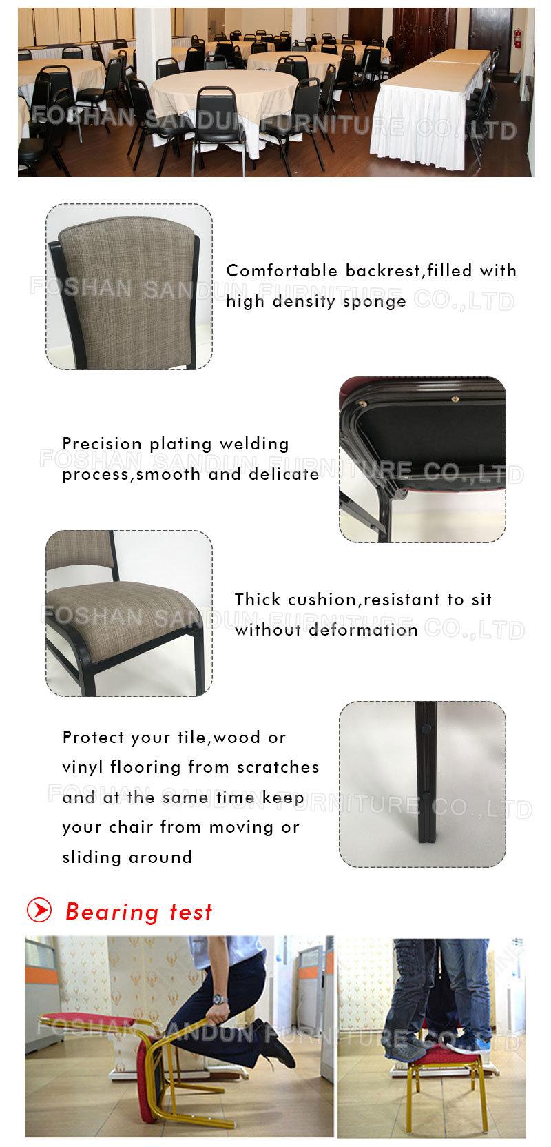 Bending Cushion High Quality Fabric Stacking Metal Event Banquet Chair