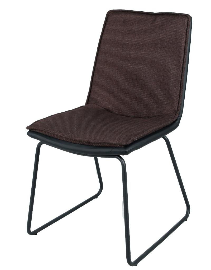 Modern Hotel Furniture Leather Fabric Upholstered Stainless Steel Legs Dining Chair