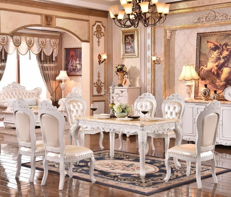 European Style Solid Wood Dinning Room Furniture of Dinning Table and Dinning Chair