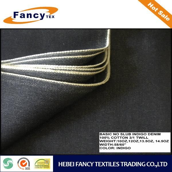 100pct Cotton Rigid Woven Denim Fabric for Garments