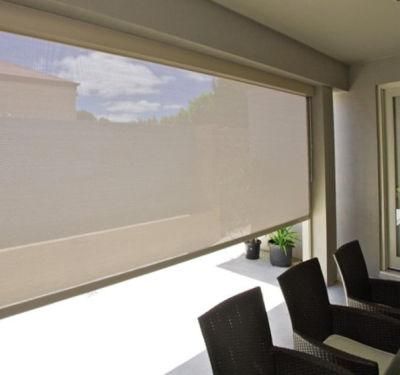 Windproof and Waterproof Blackout Zip Track Exterior Motorized Roller Blinds