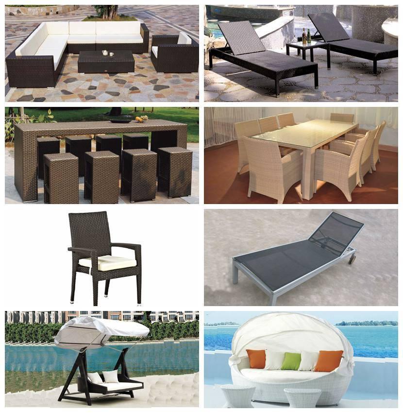 Modern Design Rattan Bar Table and Stool for Outdoor Furniture