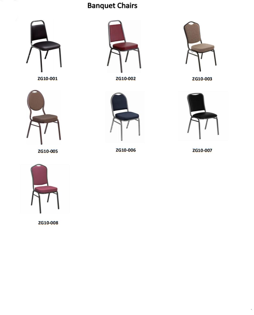 Professional Manufacturer of Crown Back Metal Banquet Chair In Black Fabric (ZG10-003)