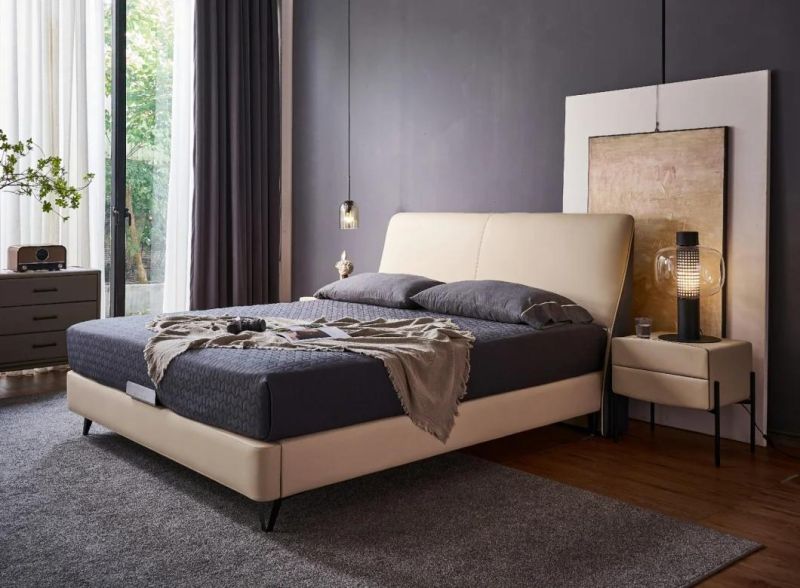 Modern Home Furniture Bedroom Bed Bedroom Sets King Bed Leather Beds a-Mf002