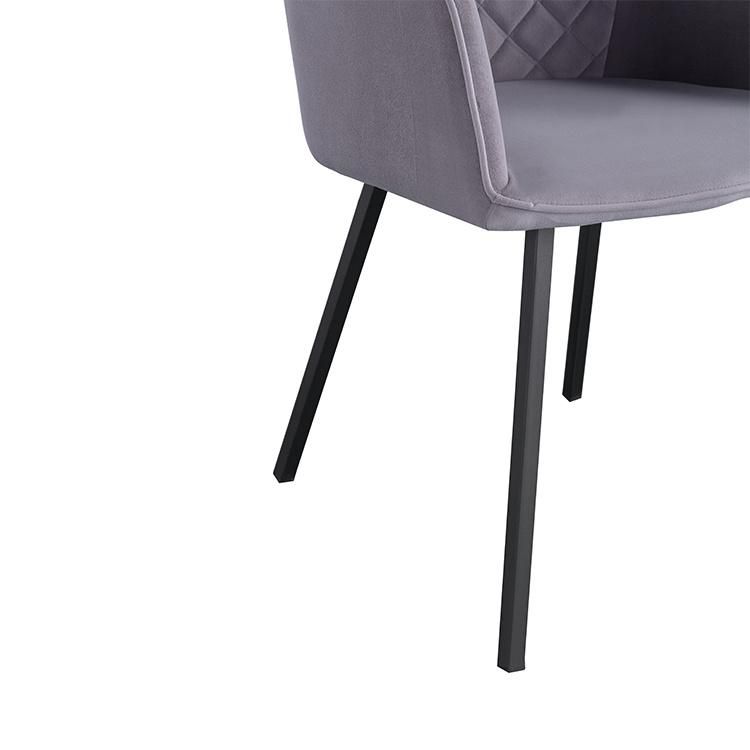 Cashmere Fabric Ergonomic Upholstered Dining Room Chair