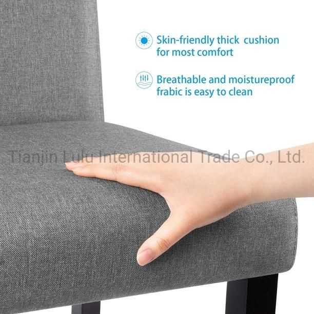 Restaurant Dining Chair Fabric Dinging Chairs with Wood Legs for Restaurant