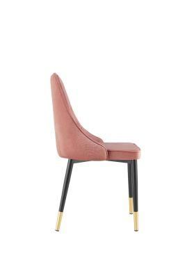 China Factory Contemporary Restaurant Furniture Modern Design Dinner Velvet Leisure Fabric Dining Dining Chair