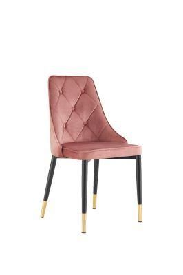 Wholesale Fabric Foam Metal Legs Comfortable Chair Modern Dining Furniture Chair