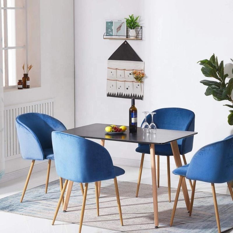 Dining Room Furniture Nordic Modern Upholstery Arm Fabric Velvet Restaurant Dining Chairs