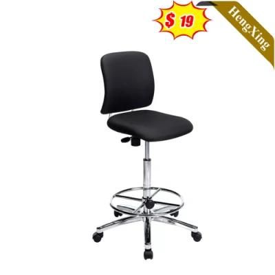 MID-Back Black Fabric Multifunction Drafting Laboratory Medico Bar Chairs with Footrest