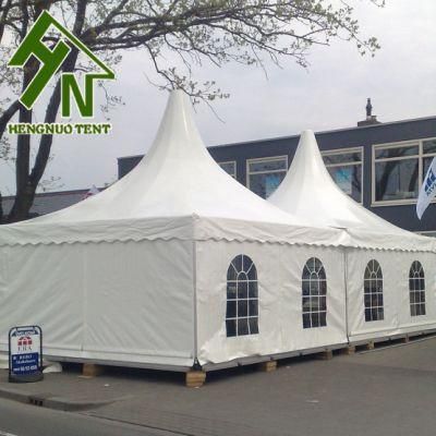 6X6m High Peak Roof Top Gazebo Canopy Pagoda Tent