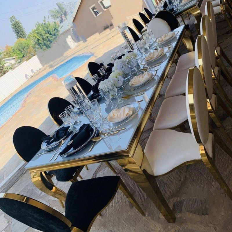 Chrome Electroplate Napoleon Event Wedding Hotel Golden Outdoor Banquet Stool White PP Plastic Chair Dining Furniture Restaurant Dining Chair for Dining Room