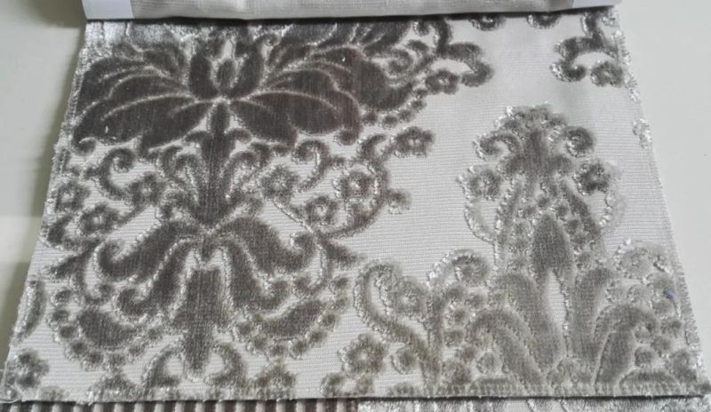 Home Textile Cut Velvet Flower Glue Embossed Furniture Fabric