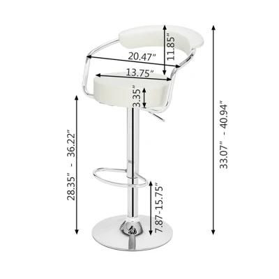 Contemporary American Style Stainless Steel Bar Chair for Indoor Use