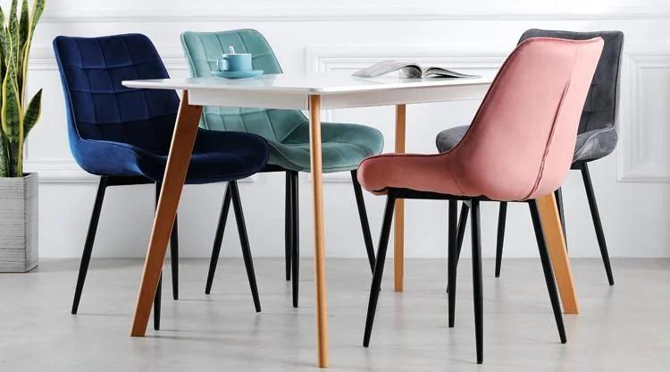 Home Furniture Restaurant Fabric Dining Modern Dining Velvet Chairs