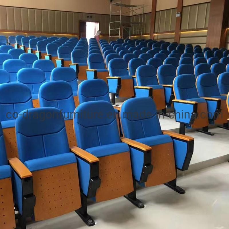 Hot Sale Banquet Furniture Fabric Folding Auditorium Chair with Arm