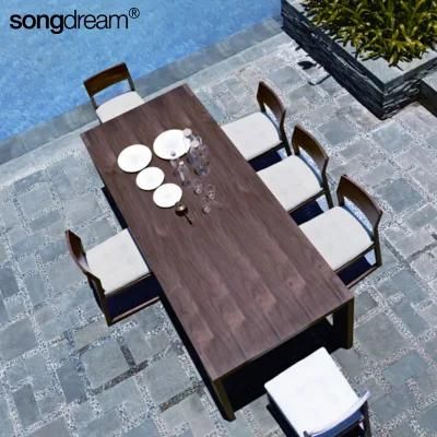 Luxury Design Modern Restaurant Fabric Solid Wood Dining Chair