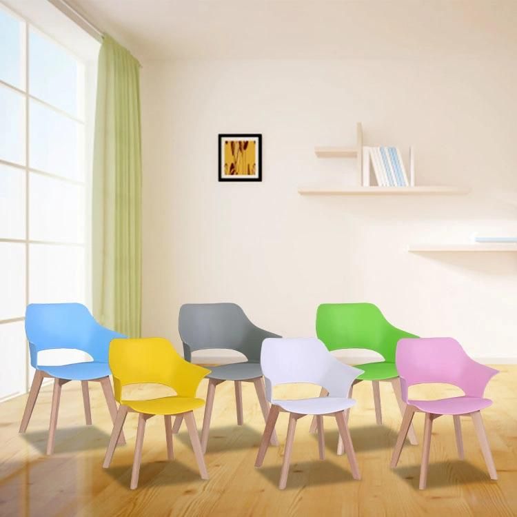 Wholesale Plastic Backrest Family Recreational Dining Chair Pure Plastic Leisure Chair