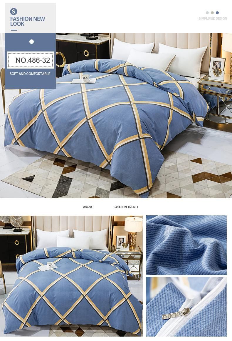 Luxurious Modern Design Bedding Set Cotton Fabric Comfortable for Double Bed Bedsheet