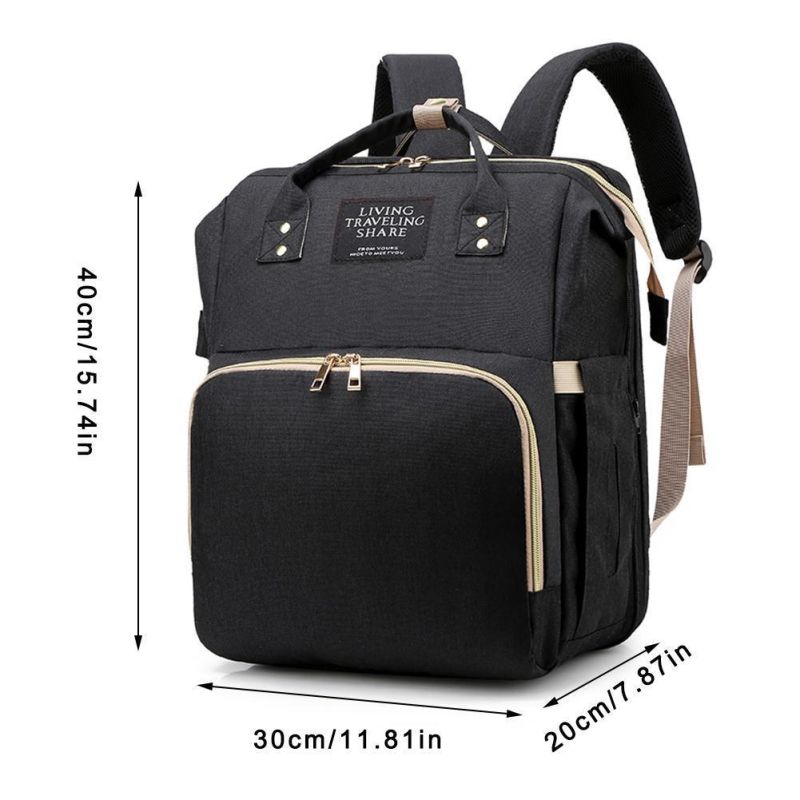 Multifunctional Fashion Mummy Diaper Backpack Baby Diaper Bag Outdoor Sleep Bed Women Travel Maternity Nursing Handbag Stroller Bag for Ladies Gift Baby Product